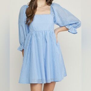 Blue babydoll dress